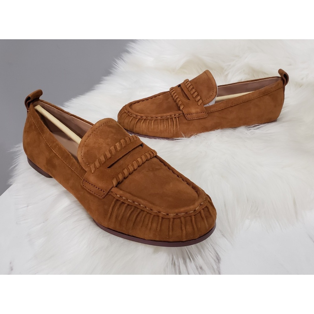 NEW NO BOX SZ 8 Cole Haan Danby Travel Tobacco Loafers Moccasin Suede W33745